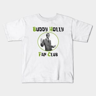 Buddy Holly Fan Club (Green) Kids T-Shirt